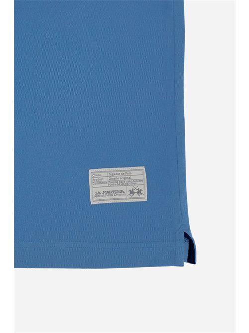 Polo uomo manica corta in piquet stretch con logo Iconic Team - Miguel LA MARTINA | MCP001PK001/07020